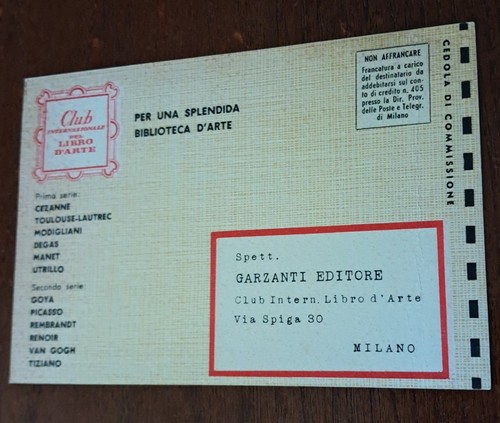 Cedola commissione libraria - di,
